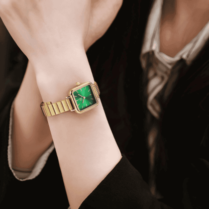 Relógio Feminino Quadrado Dourado - Green Élégance
