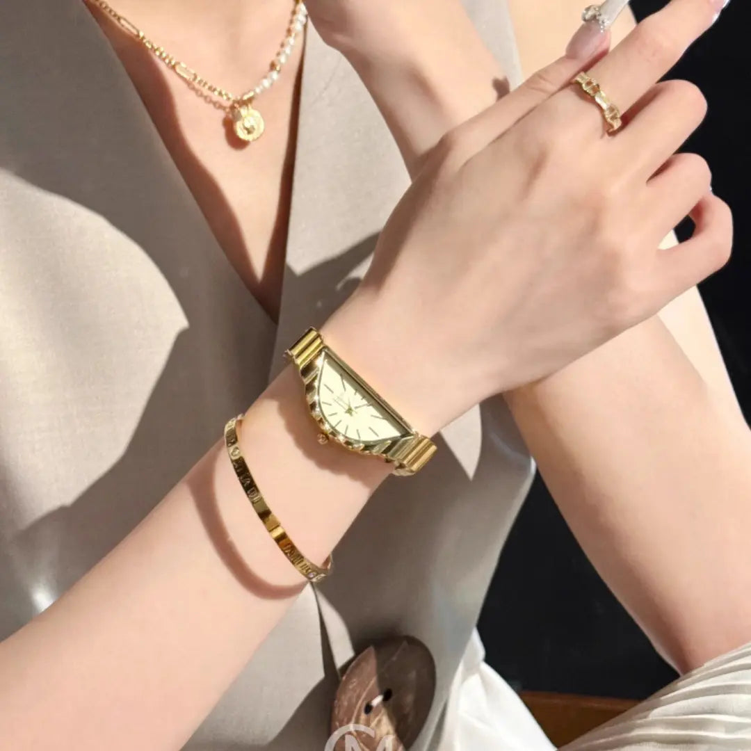 Relógio Feminino Dourado - Tri Vogue