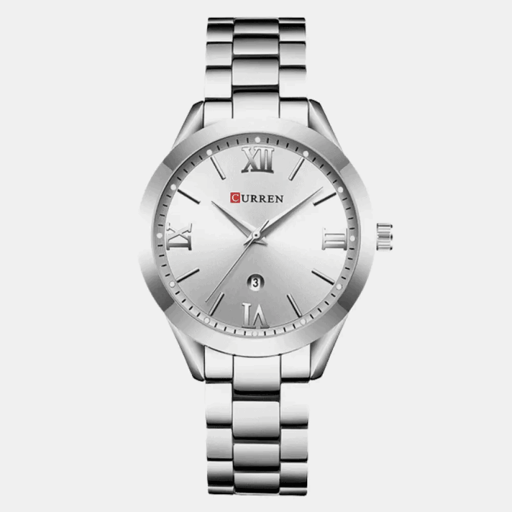 Relógio Curren Feminino De Aço Inoxidável Prata - 01