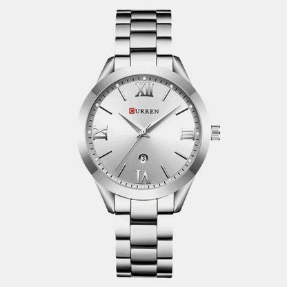 Relógio Curren Feminino De Aço Inoxidável Prata - 01