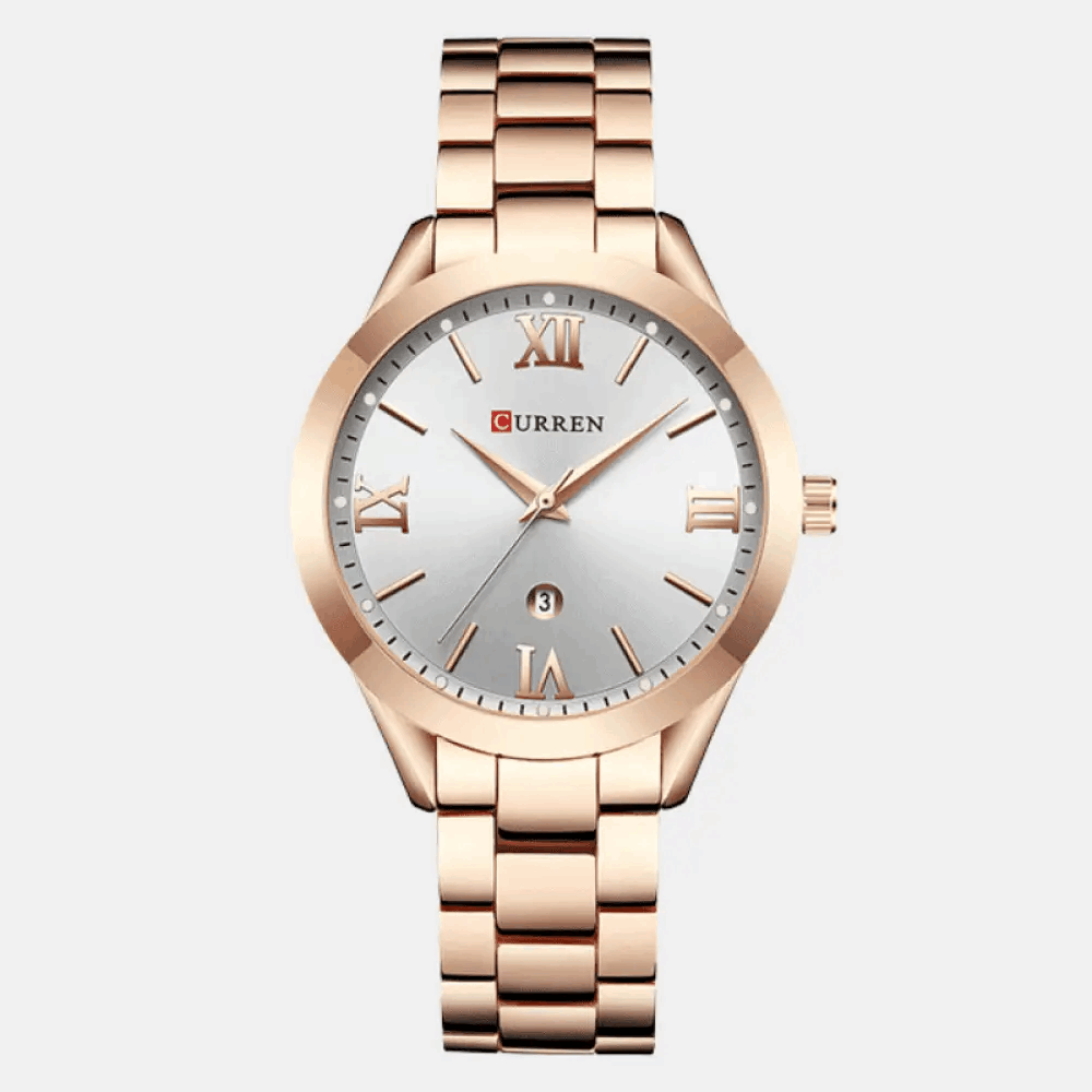 Relógio Curren Feminino De Aço Inoxidável Rose - 01