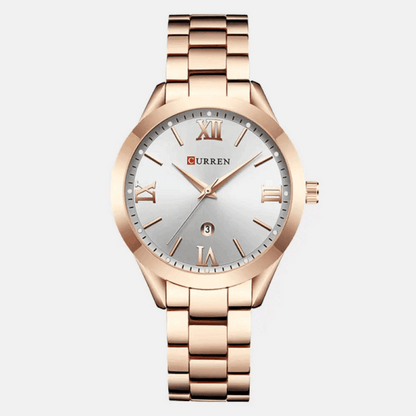 Relógio Curren Feminino De Aço Inoxidável Rose - 01