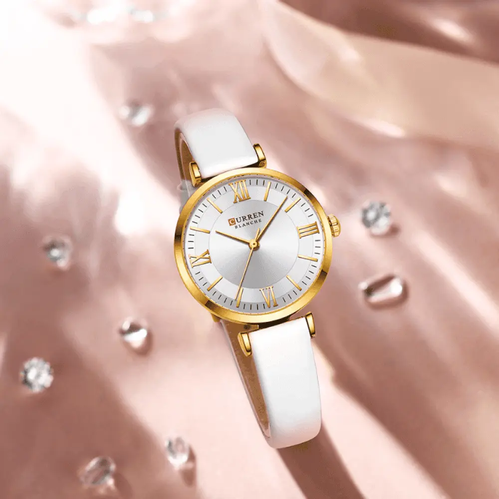 Relógio Curren Feminino Redondo De Couro - 02