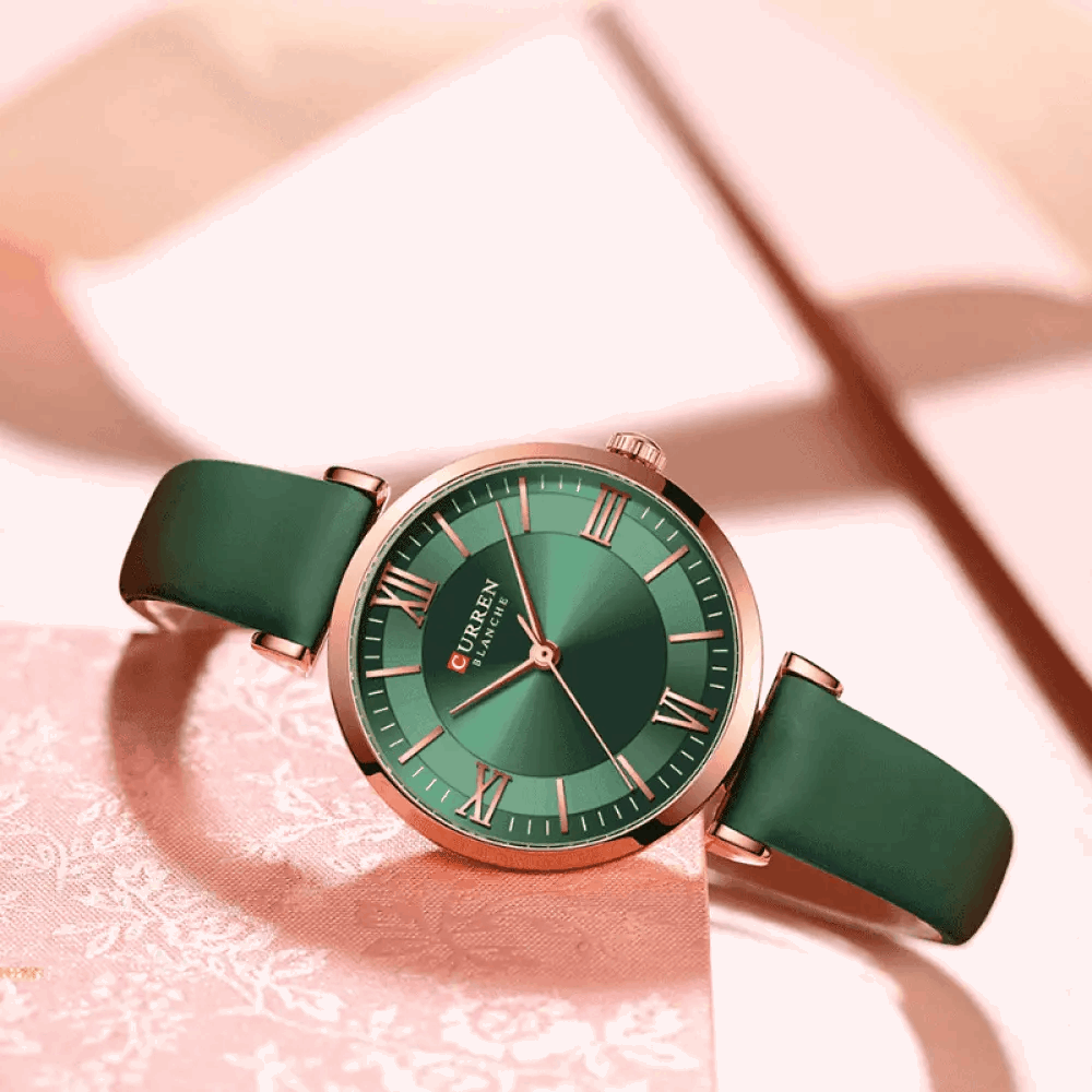 Relógio Curren Feminino Redondo De Couro - 02