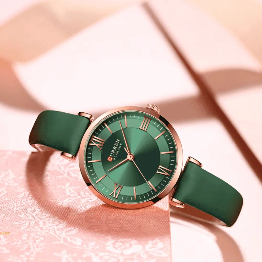 Relógio Curren Feminino Redondo De Couro - 02