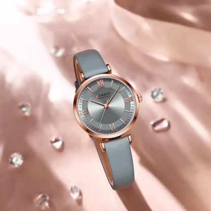 Relógio Curren Feminino Redondo De Couro - 02