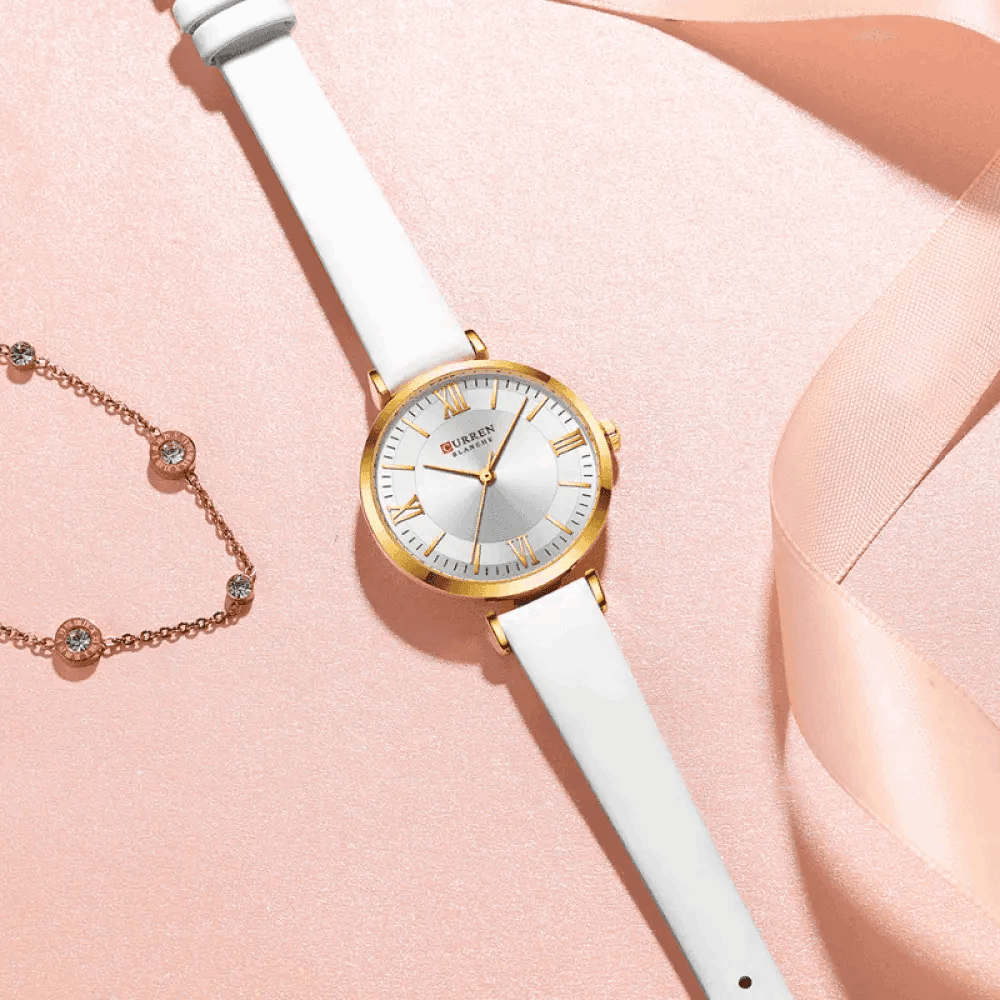 Relógio Curren Feminino Redondo De Couro - 02