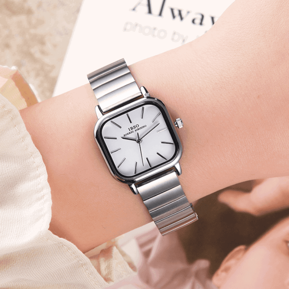 Relógio Feminino Quadrado Minimalista Ibso - 01