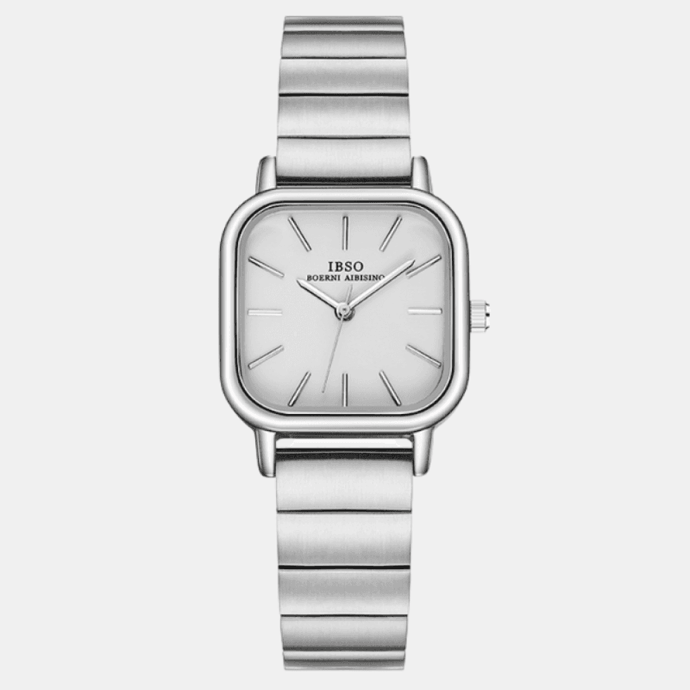 Relógio Feminino Quadrado Minimalista Prata Ibso - 01