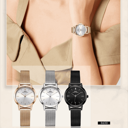 Relógio Feminino Redondo De Malha Ibso - 02