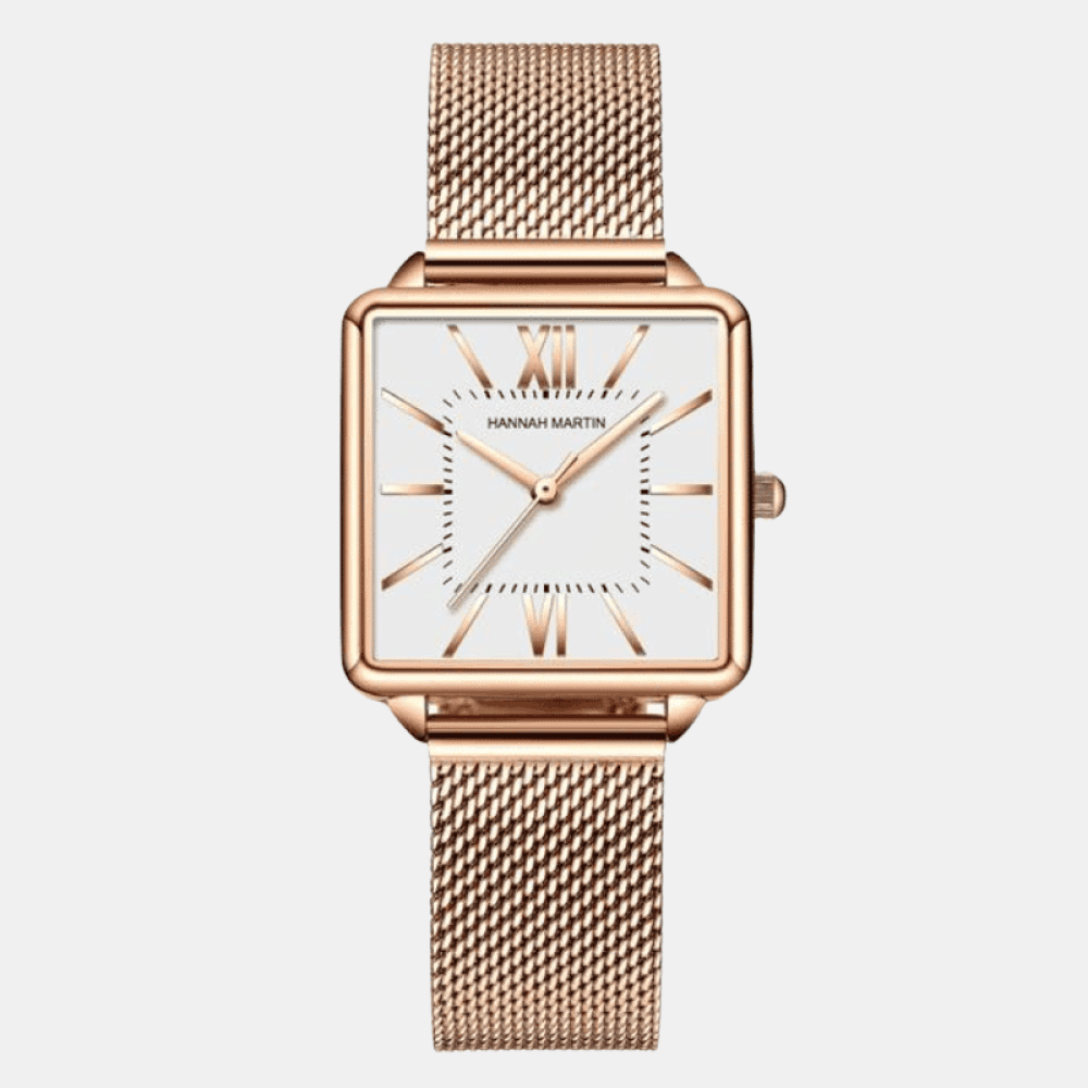 Relógio Hannah Martin Feminino Dourado & Branco Hm - 08