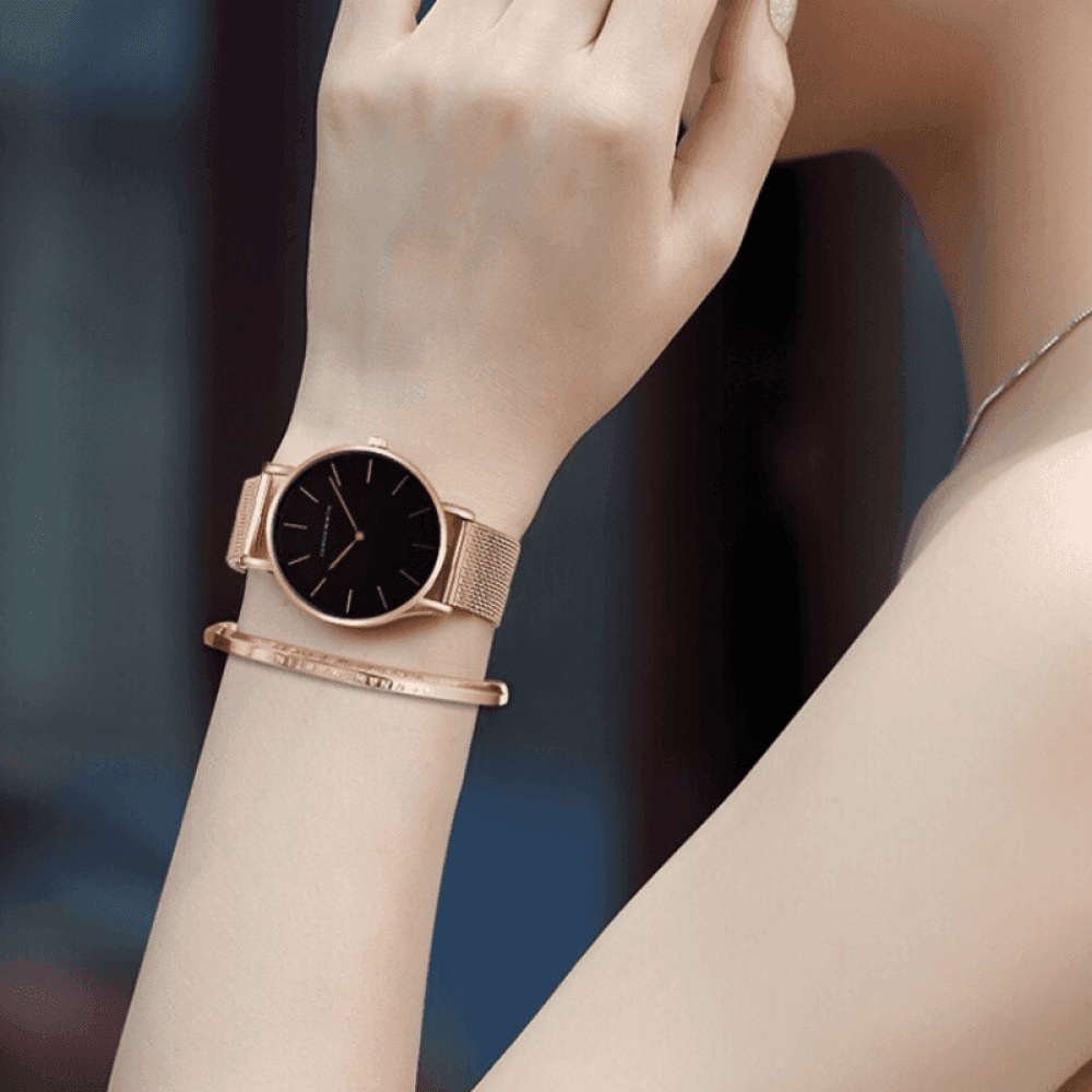 Relógio Hannah Martin Feminino Lux Com Bracelete Hm - 01