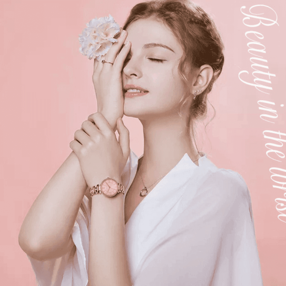 Relógio Hannah Martin Feminino Minimalista Em Aço Hm -14