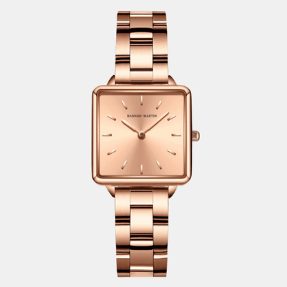 Relógio Hannah Martin Feminino Quadrado Rose Hm - 12