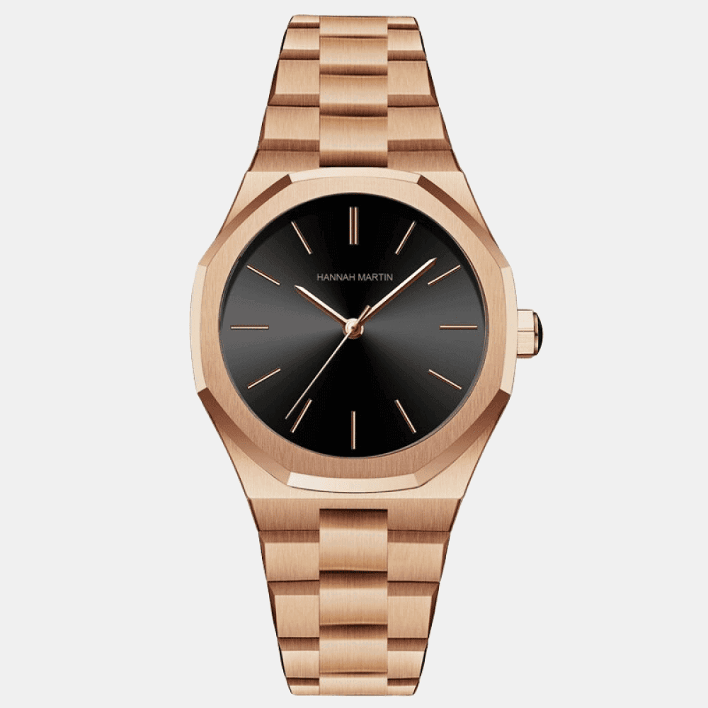Relógio Hannah Martin Feminino Rose Gold & Preto Hm - 09