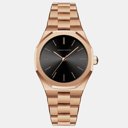 Relógio Hannah Martin Feminino Rose Gold & Preto Hm - 09