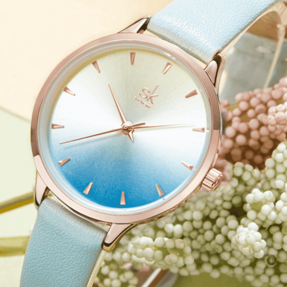 Relógio Shengke Feminino Azul Sk - 13