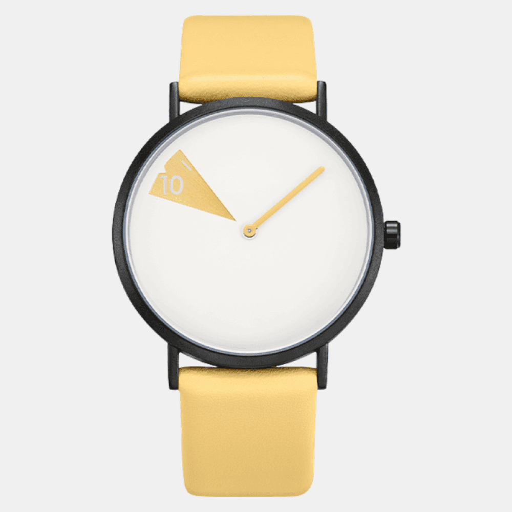 Relógio Shengke Feminino Creative Amarelo & Branco Sk - 08