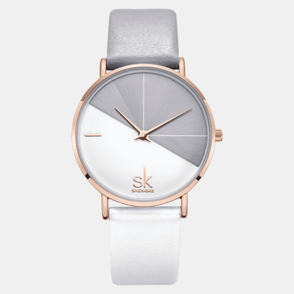 Relógio Shengke Feminino Minimalist Cinza Sk - 03