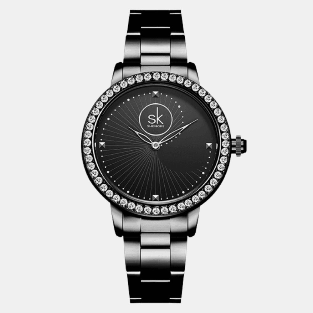 Relógio Shengke Feminino Preto Sk - 11