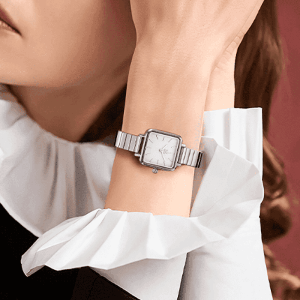 Relógio Shengke Feminino Quadrado Sk - 15