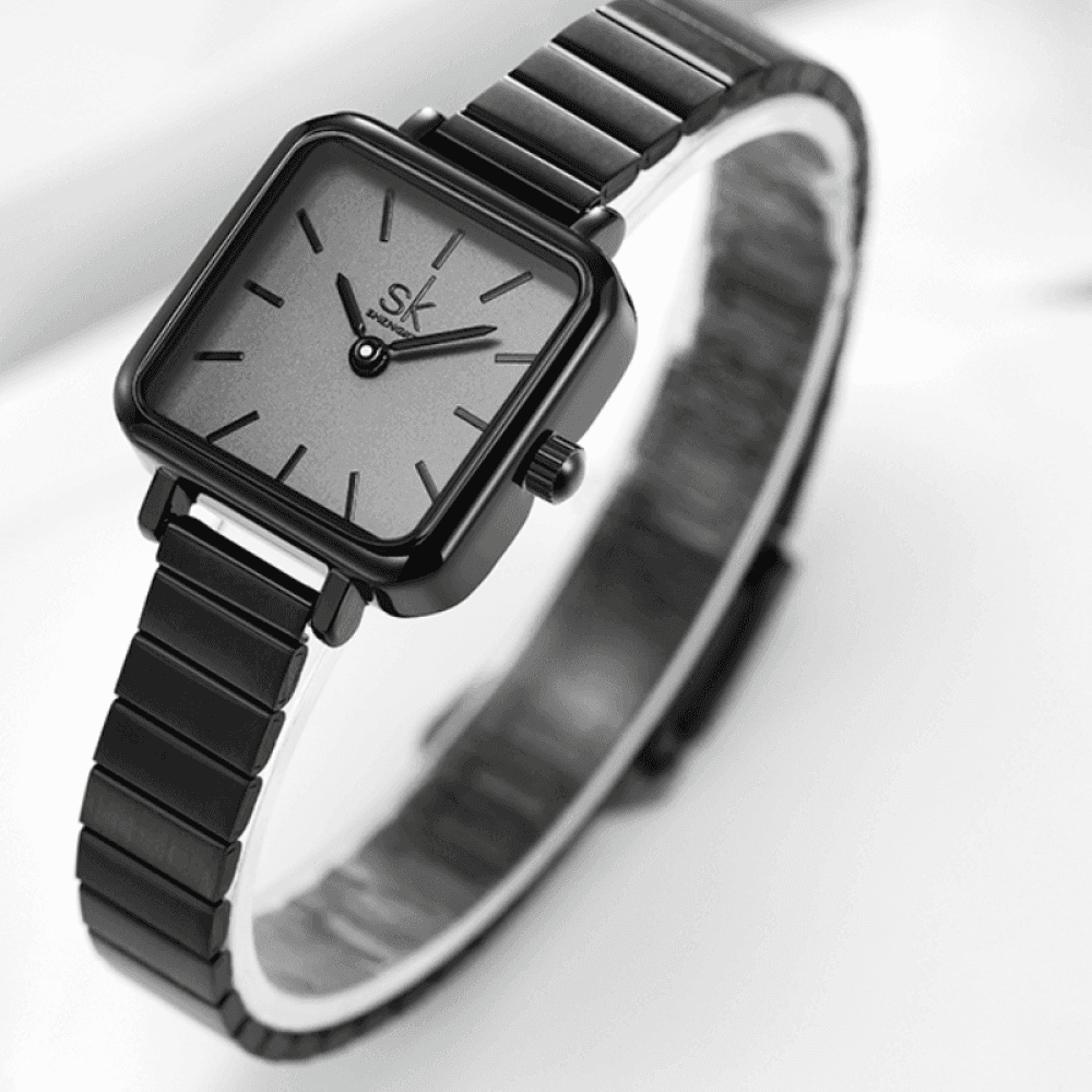 Relógio Shengke Feminino Quadrado Sk - 15