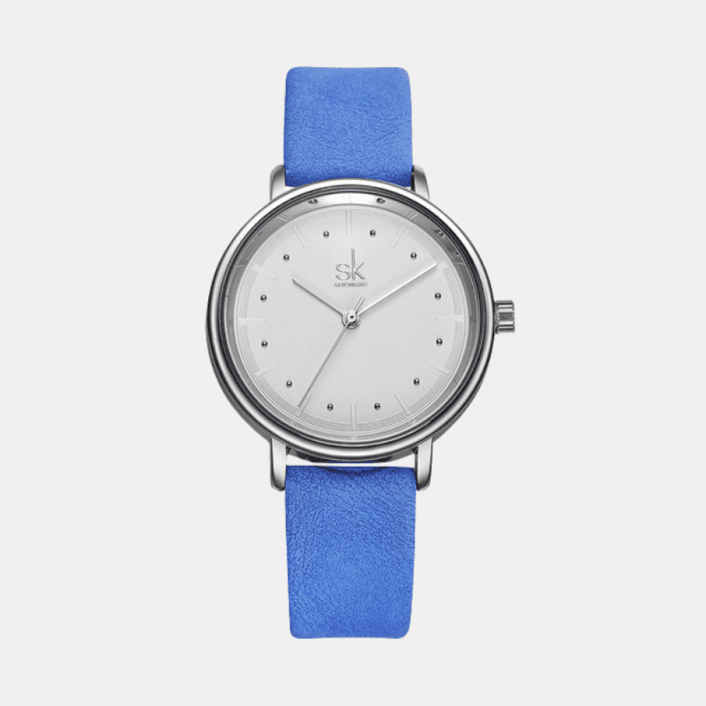 Relógio Shengke Feminino Retrô Azul Sk - 01