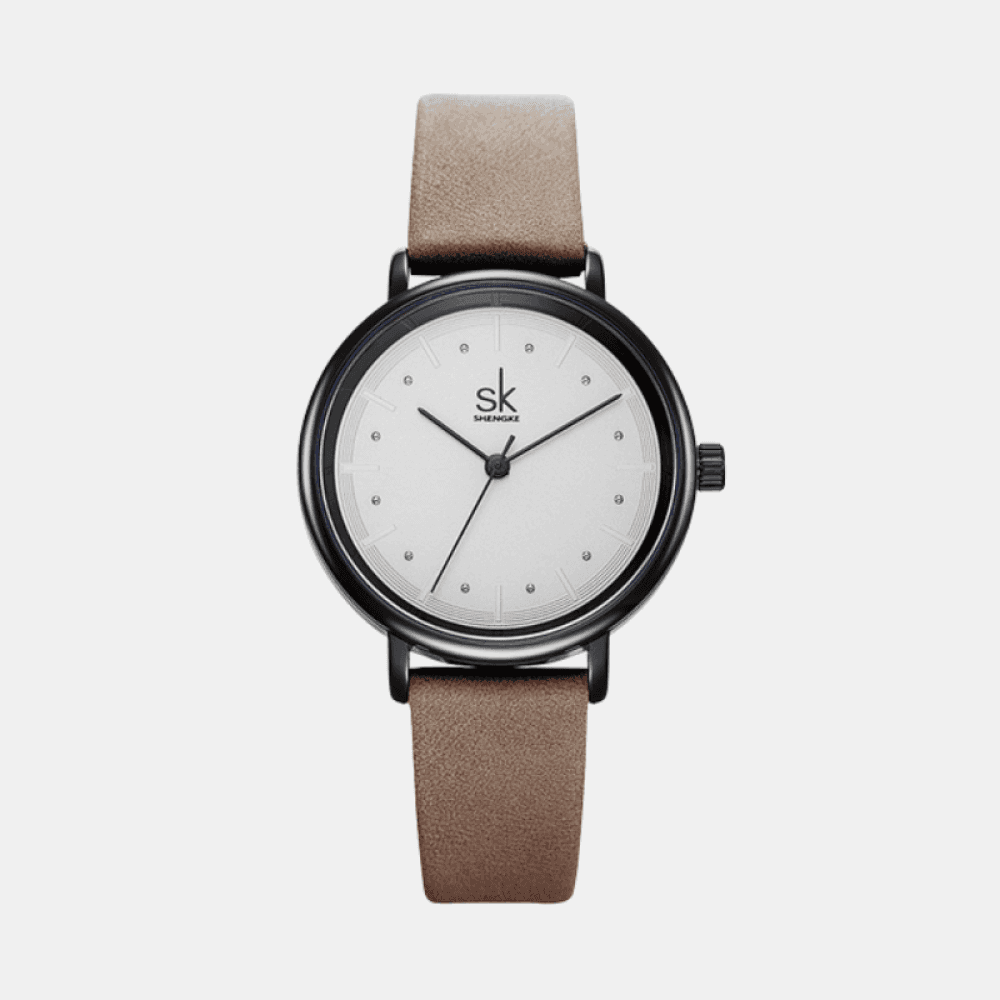 Relógio Shengke Feminino Retrô Coffee Sk - 01