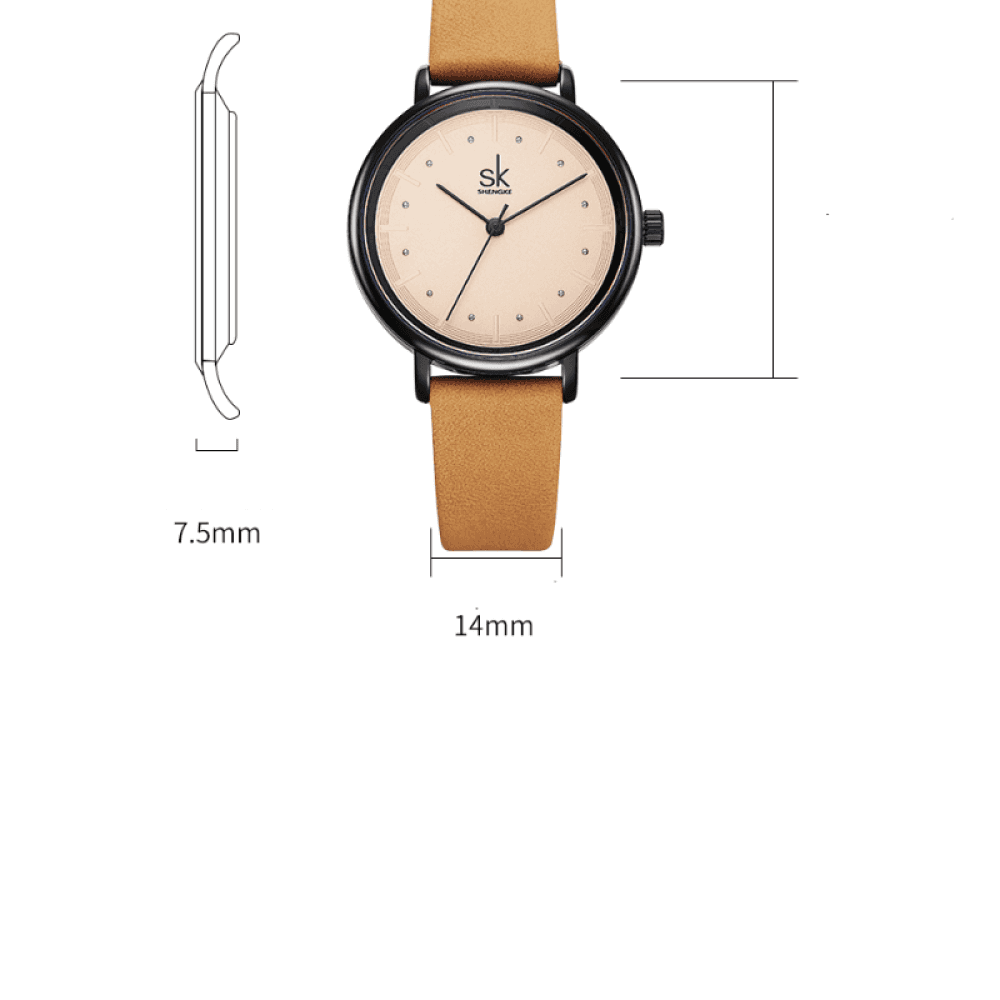 Relógio Shengke Feminino Retrô Sk - 01