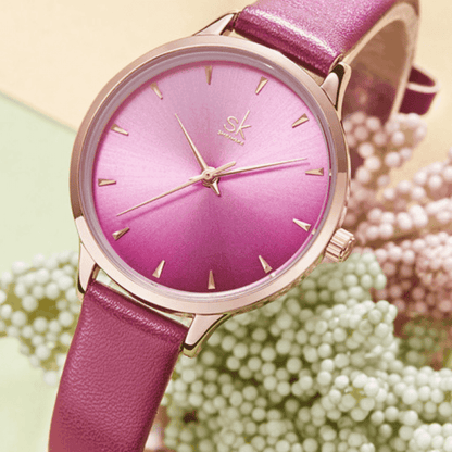 Relógio Shengke Feminino Roxo Sk - 13