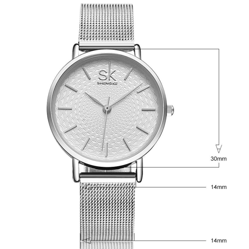 Relógio Shengke Feminino Super Slim Sk - 02